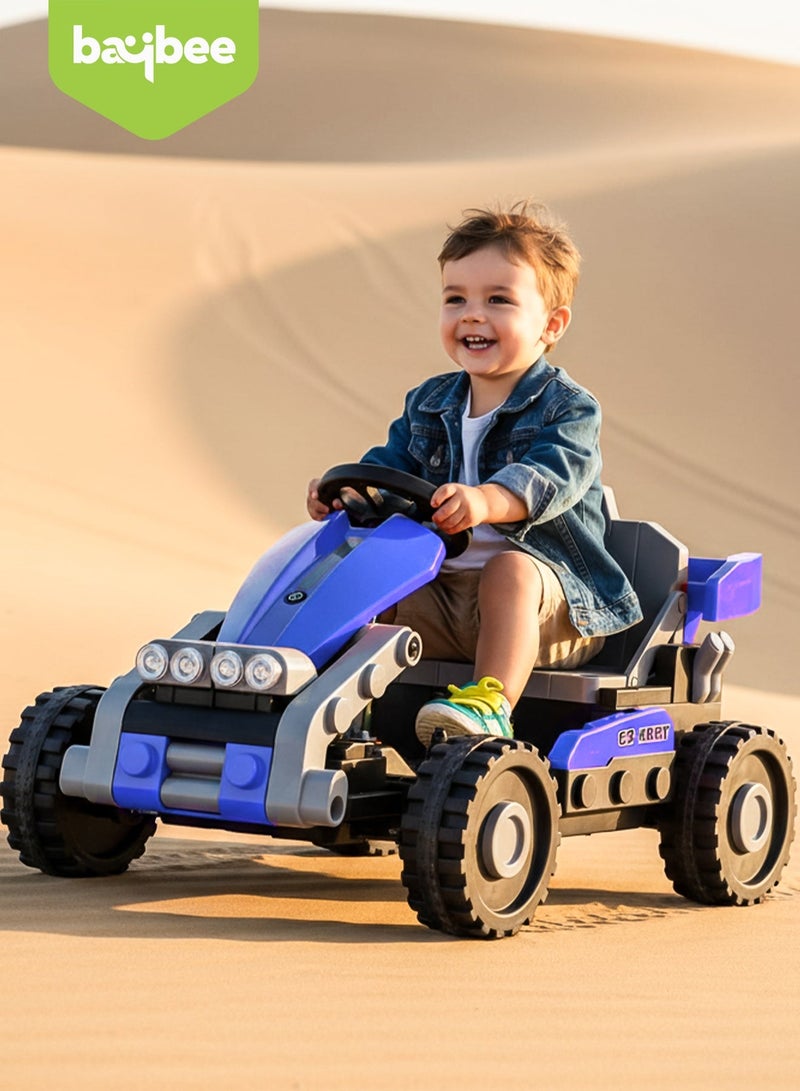 بيبي سيارة جيب كهربائية للأطفال Ranger 2 في 1 قابلة للتحويل، تعمل بالبطارية مع إضاءة RGB وموسيقى | سيارة أطفال كبيرة قابلة لإعادة الشحن | مناسبة للأطفال من عمر 2 إلى 6 سنوات – اللون الأزرق - Image 5